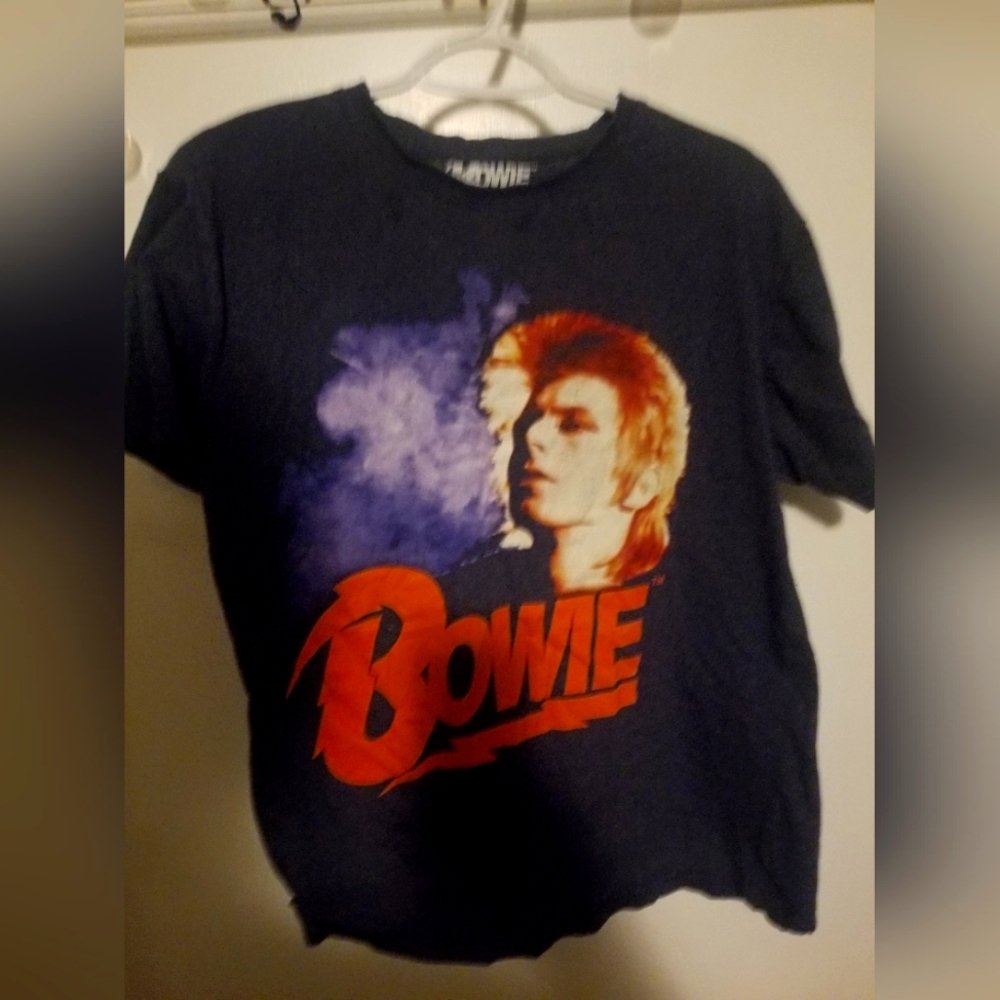 Medium, Blue-Gray, Orange, Bowie T-Shirt
